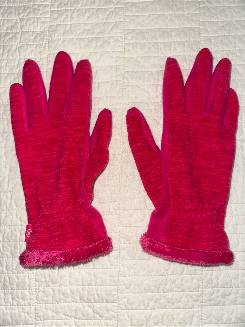 Women’s Fuchsia Driving Gloves Barbie Pink Tech Finger Tip Touchscreen